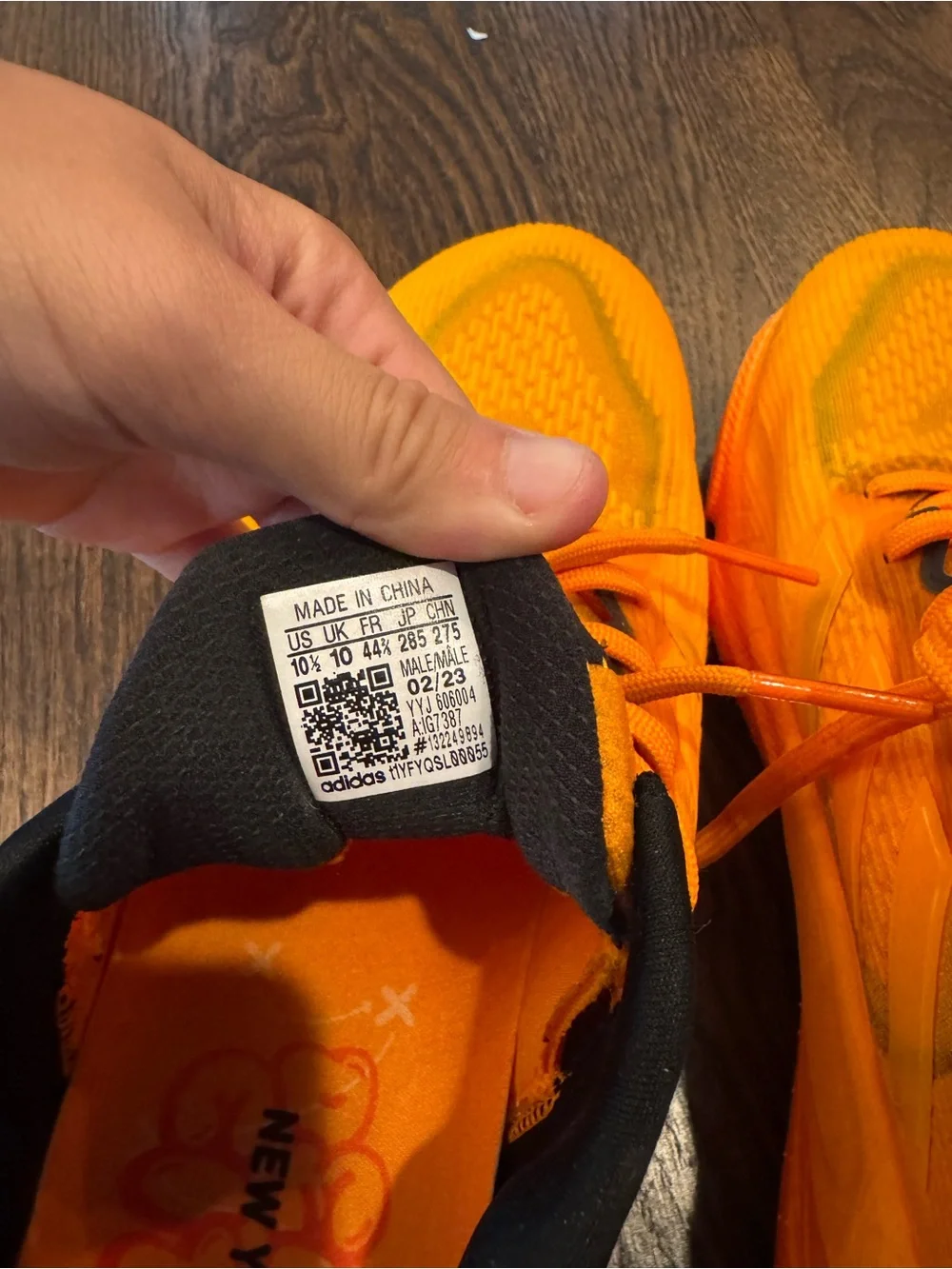 Adidas Adizero Adios 7 orange running shoes